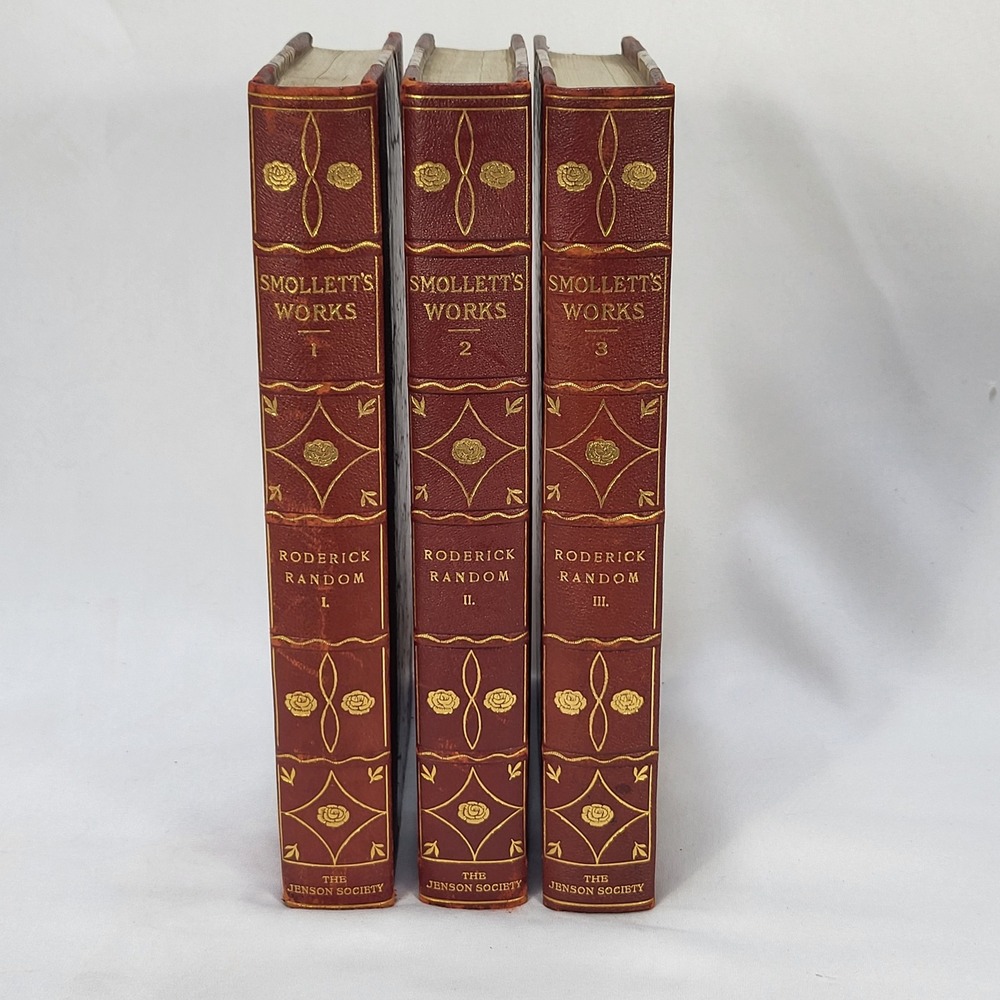 Tobias Smollett Roderick Random 1905 Jenson Society 3 Vol Set Limited Edition
